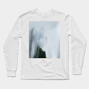 Digital collage, special processing. Castle near clouds, height. Long Sleeve T-Shirt